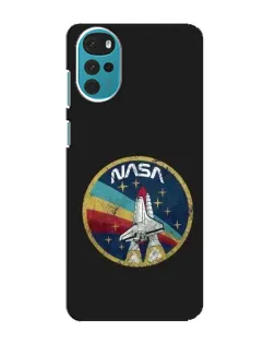 Чехол для Motorola MOTO G22 с картинкой «NASA — эмблема миссии»