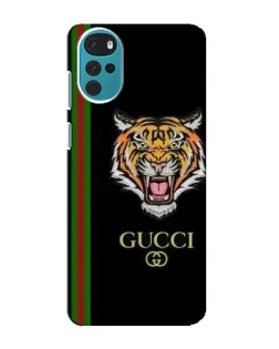 Чехол для Motorola MOTO G22 с картинкой «Тигр Gucci»
