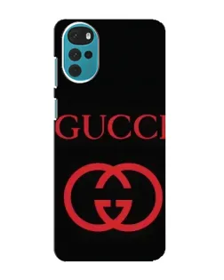 Чохол для Motorola MOTO G22 з картинкою «Gucci — червоний логотип»