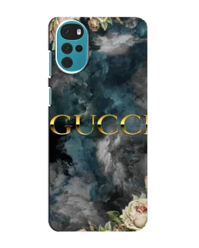 Чохол для Motorola MOTO G22 з картинкою «Абстрактні квіти Gucci»