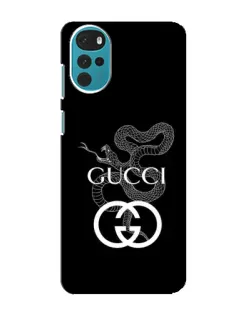 Чохол для Motorola MOTO G22 з картинкою «Gucci — срібна змія»