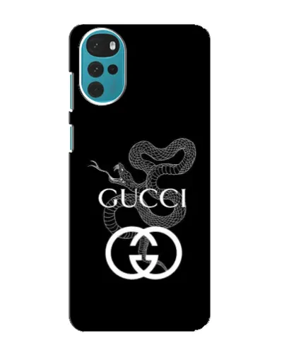 Чохол для Motorola MOTO G22 з картинкою «Gucci — срібна змія»