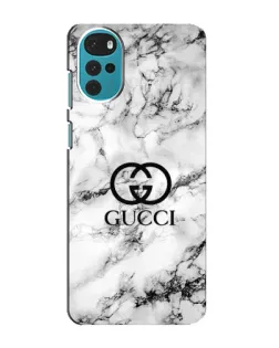 Чохол для Motorola MOTO G22 з картинкою «Gucci — мармуровий шик»