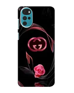 Чохол для Motorola MOTO G22 з картинкою «Gucci — неонова троянда»