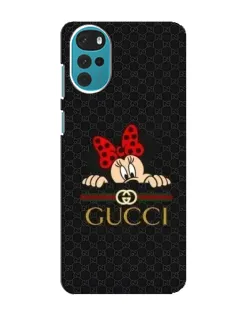 Чохол для Motorola MOTO G22 з картинкою «Мінні Маус Gucci — чорний»