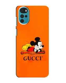 Чохол для Motorola MOTO G22 з картинкою «Міккі Маус Gucci — помаранч»