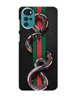 Чохол для Motorola MOTO G22 з картинкою «Gucci — змія на смузі»