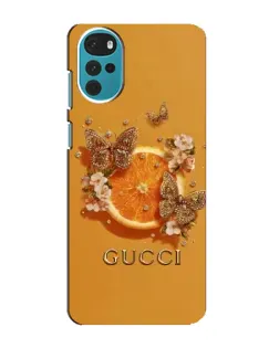 Чохол для Motorola MOTO G22 з картинкою «Gucci — золоті метелики»