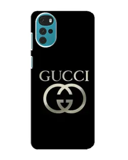 Чохол для Motorola MOTO G22 з картинкою «Gucci — золото на чорному»