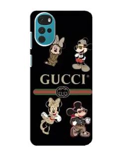 Чохол для Motorola MOTO G22 з картинкою «Gucci — герої Disney та монограма»