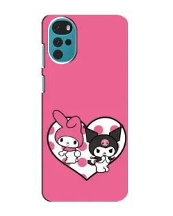 Чехол для Motorola MOTO G22 с картинкой «Kuromi и My Melody»