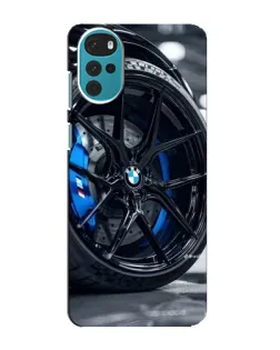 Чохол для Motorola MOTO G22 з картинкою «Колесо BMW зблизька»