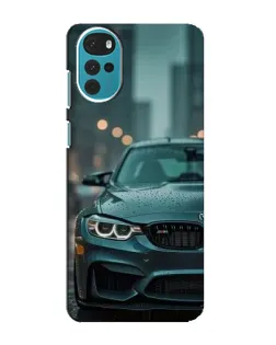 Чохол для Motorola MOTO G22 з картинкою «BMW у вогнях міста»