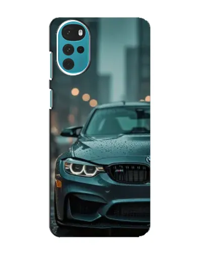 Чохол для Motorola MOTO G22 з картинкою «BMW у вогнях міста»