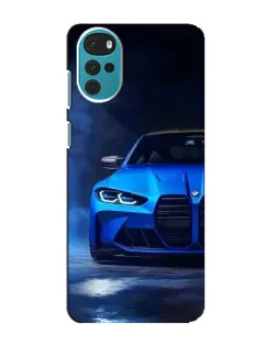 Чохол для Motorola MOTO G22 з картинкою «Блакитна BMW M4»