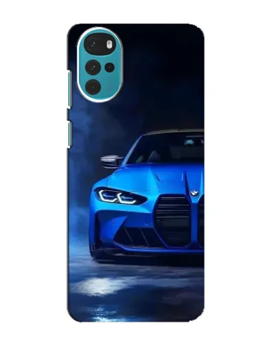 Чохол для Motorola MOTO G22 з картинкою «Блакитна BMW M4»