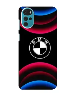 Чохол для Motorola MOTO G22 з картинкою «Логотип BMW та неонові дуги»