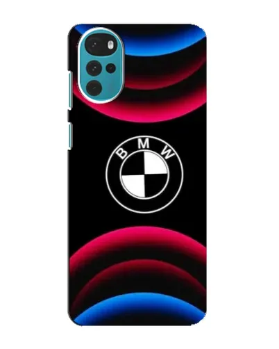 Чохол для Motorola MOTO G22 з картинкою «Логотип BMW та неонові дуги»