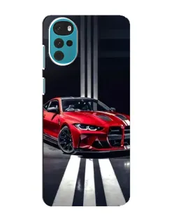 Чохол для Motorola MOTO G22 з картинкою «Червона BMW на дорозі»