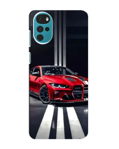 Чохол для Motorola MOTO G22 з картинкою «Червона BMW на дорозі»