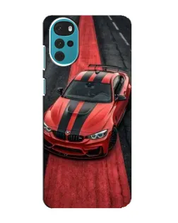 Чохол для Motorola MOTO G22 з картинкою «BMW на червоній доріжці»