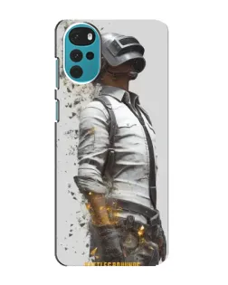 Чохол для Motorola MOTO G22 з картинкою «PUBG — боєць у пилу»