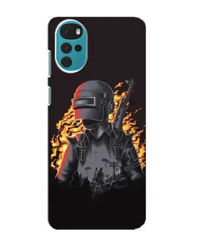 Чохол для Motorola MOTO G22 з картинкою «PUBG — вогняний силует»