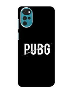 Чохол для Motorola MOTO G22 з картинкою «PUBG — білий логотип»