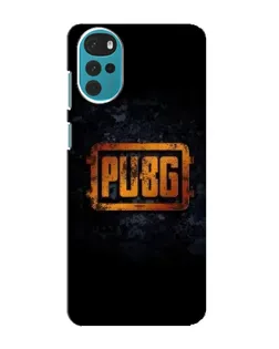 Чохол для Motorola MOTO G22 з картинкою «PUBG — золотий логотип»