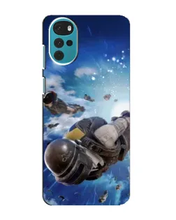 Чохол для Motorola MOTO G22 з картинкою «Десант PUBG — стрибок»