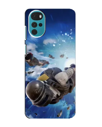 Чохол для Motorola MOTO G22 з картинкою «Десант PUBG — стрибок»