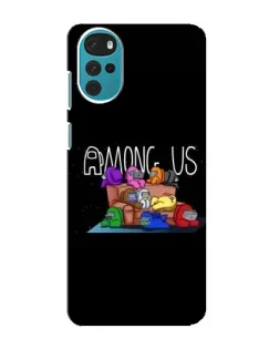 Чехол для Motorola MOTO G22 с картинкой «Логотип Among Us»