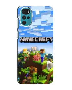 Чохол для Motorola MOTO G22 з картинкою «Minecraft класичний світ»