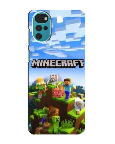 Чохол для Motorola MOTO G22 з картинкою «Minecraft класичний світ»