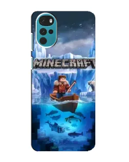 Чохол для Motorola MOTO G22 з картинкою «Minecraft льодянийсвіт»