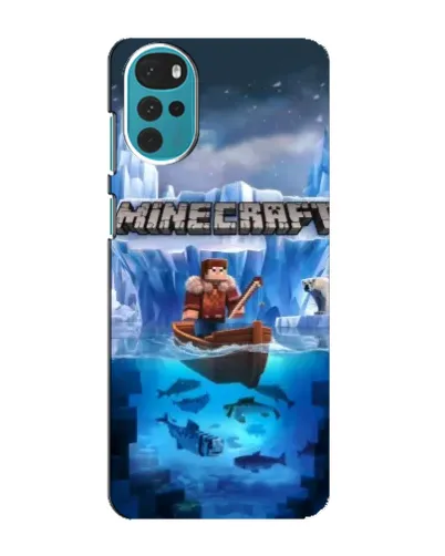 Чохол для Motorola MOTO G22 з картинкою «Minecraft льодянийсвіт»