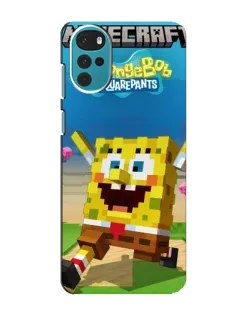 Чохол для Motorola MOTO G22 з картинкою «Губка Боб Minecraft»
