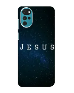 Чехол для Motorola MOTO G22 с картинкой «Звездное небо Jesus»