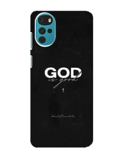 Чехол для Motorola MOTO G22 с картинкой «GOD — Бог над всем»