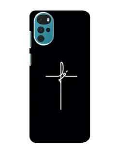 Чехол для Motorola MOTO G22 с картинкой «Тонкий крест»