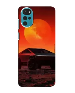 Чехол для Motorola MOTO G22 с картинкой «Cybertruck на Марсе»