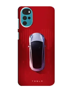 Чехол для Motorola MOTO G22 с картинкой «Tesla Top View»