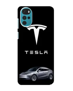 Чехол для Motorola MOTO G22 с картинкой «Tesla Model Y»
