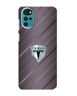 Чехол для Motorola MOTO G22 с картинкой «Металлическая текстура Tesla»