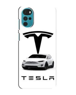 Чехол для Motorola MOTO G22 с картинкой «Tesla White Style»
