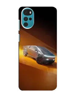 Чехол для Motorola MOTO G22 с картинкой «Cybertruck в пустыне»