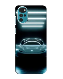 Чехол для Motorola MOTO G22 с картинкой «Tesla в неоне»