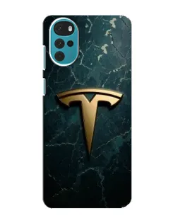 Чехол для Motorola MOTO G22 с картинкой «Мраморная Tesla Gold»