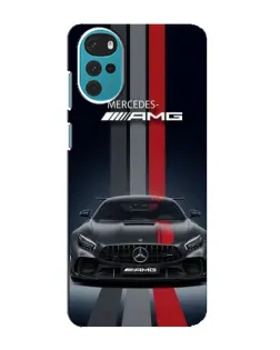 Чехол для Motorola MOTO G22 с картинкой «Mercedes — белый карбон»