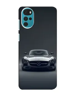 Чехол для Motorola MOTO G22 с картинкой «Mercedes на черном»